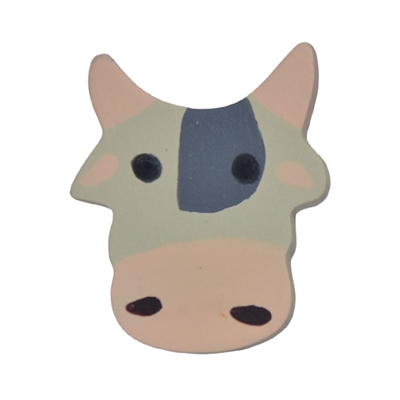 Wooden Hand Painted Cow Cabinet Knob