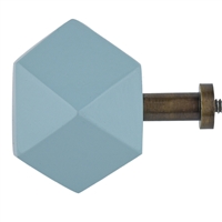 Blue Wooden Cabinet Knob