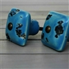 Blue Square Ceramic Knob