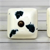 Off White Square Ceramic Knob