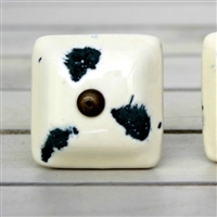Off White Square Ceramic Knob