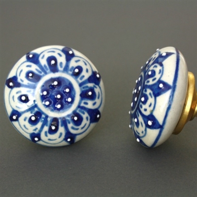 Flat Embossed Ceramic Knob