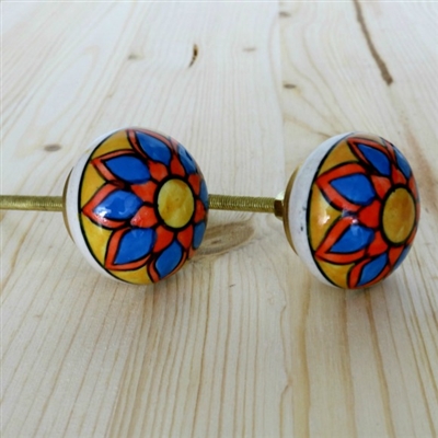 Round Ceramic Cabinet Knob