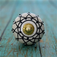 Floral Melon Ceramic Cabinet Knob