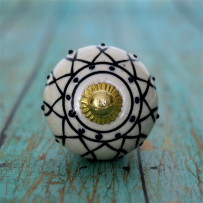 Floral Melon Ceramic Cabinet Knob