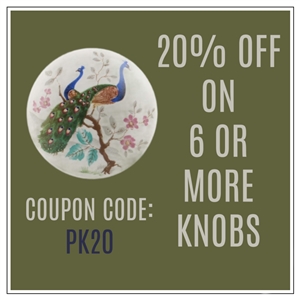 Ornate Peacock Ceramic Knob Coupon