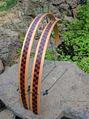 Ready to ship- Bloodwood and Wenge Checkers 700c