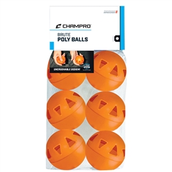 Champro 9" Brute Poly Ball - 6 Pack