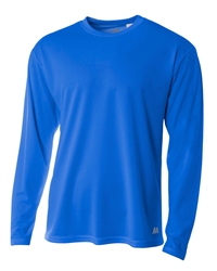 A4 Style N3253 - Men's Long Sleeve Crew Birds Eye Mesh Tee