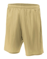 A4 Style N5296 - 9" Lined Tricot Mesh Short