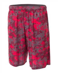 A4 Printed Camouflage Performance Muscle Shorts