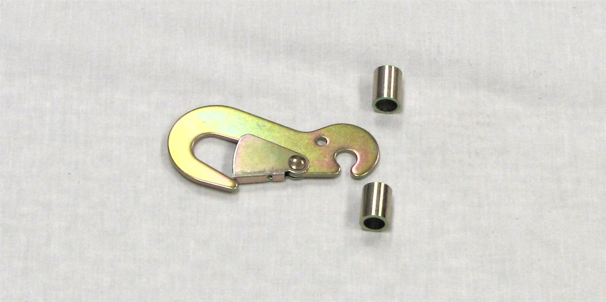 2 Flat Snap Hook With Spacers - Ratchet Attachment