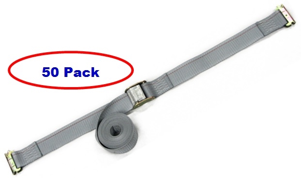 2-Pack E-Track Fitting Cam Buckle Cargo Tie-Down Straps 12 ft. x 2