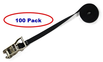 100 Pack of 1" Endless Ratchet Tie Down Straps