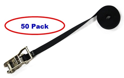 50 Pack of 1" Endless Ratchet Tie Down Straps