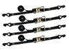 4 Pack of 1" Ratchet Straps with Wire Hooks - Freight Included!
