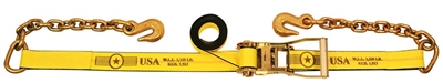 2" Ratchet Tie Down Strap with Chain Extensions