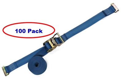 2" x 12' E-Track Ratchet Strap - 100 Pack