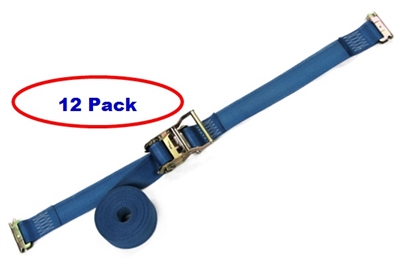 2" x 12' E-Track Ratchet Strap - 12 Pack