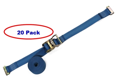 2" x 12' E-Track Ratchet Strap - 20 Pack
