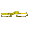 2" x 27' Self Contained Ratchet Strap with Chain Extensions