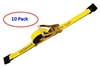 10 Pack of 2" Self Contained Ratchet Straps with Flat Hooks - Freight Included!