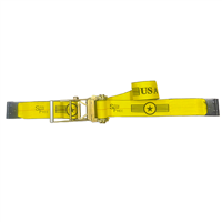 4" x 27' SPIN FREE Long Handle Ratchet Strap with Flat Hooks
