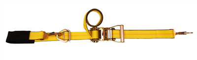 2" x 6' SPIN FREE Combination Ratchet Strap with Built-in Axle Strap