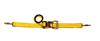 2" x 8' SPIN FREE Short Wide Handle Ratchet Strap Assembly with Twisted Snap Hooks - - Heavy Duty