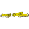 3" x 27' SPIN FREE Long Handle Ratchet Strap with Chain Extensions