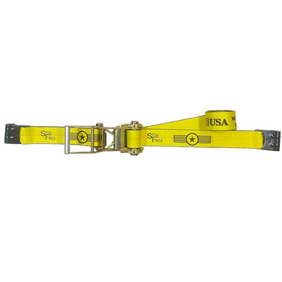 3" x 30' SPIN FREE Long Handle Ratchet Strap with Flat Hooks