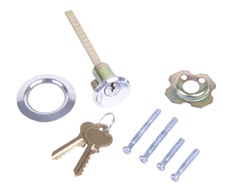 Garage door lock replacement keyed rim cylinder