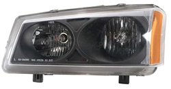 2003-2006 Chevy Silverado Headlights, Black, by AnzoUSA