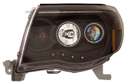 2005-2008 Toyota Tacoma Headlights, Black, by AnzoUSA