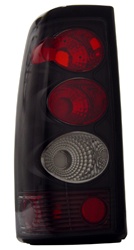 99-02 Silverado Tail Lamps, Black, by AnzoUSA
