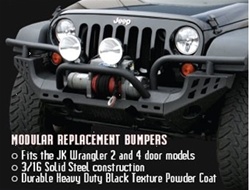 07-11 Jeep JK Wrangler Front Winch Bumper By Aries Offroad