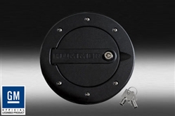 H2/SUT Black Billet Locking Fuel Door by Defenderworx