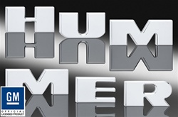 H2/SUT Chrome Billet Rear Bumper Letters by Defenderworx