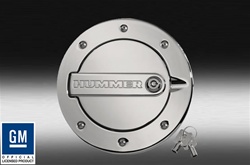 H3 Chrome Billet Locking Fuel Door by Defenderworx