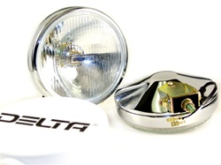 Delta 100 SERIES 6" THINLINE XENON DRIVING LIGHT KIT - CHROME, 55W