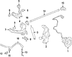 Hummer H3 06-2010 Lower Ball Joint by GM  (#8 pictured)