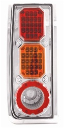 H2 LED Crystal Clear Tail Light w/ Chrome with Amber Cap by IPCW