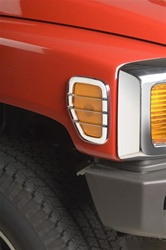 H3 ABS Chrome Side Marker Light Covers by Putco