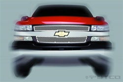 07-08 Chevy Silverado Racer Stainless Steel Grille by Putco
