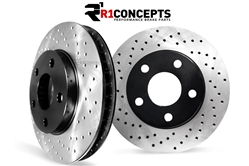 Hummer H2 Drilled Rotors Factory Replacement Rear By Brembo - Set of 2