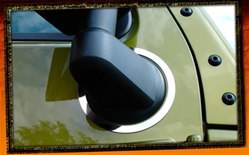 Wrangler Stainless Steel Side Mirror Bezels by RealWheels