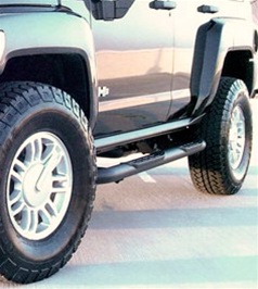 Hummer H2 Black Side bars by Steelcraft