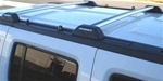 Hummer H3 Roof Rack Cross Bars OEM Style w/ HUMMER Letters inserts - Silver Bar Finish