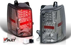 93-96 Jeep Grand Cherokee LED Tail Light - Chrome/Smoke