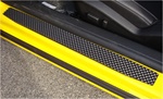 2010 Camaro Billet Aluminum Black Diamond-Cut Door Sills by Realwheels